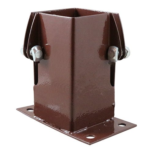 TBS Flush Fit Bolt Down Shoe Fence Post Support - Trusted Building Supplies