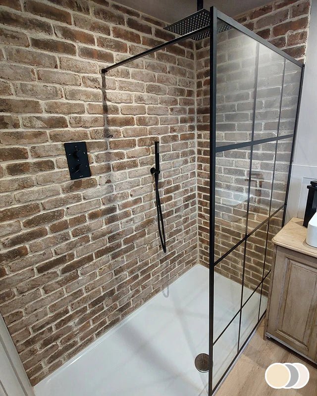 The Brick Tile Company Brick Slip Blend 1 Rustic Brown - Pack of 35 - Trusted Building Supplies