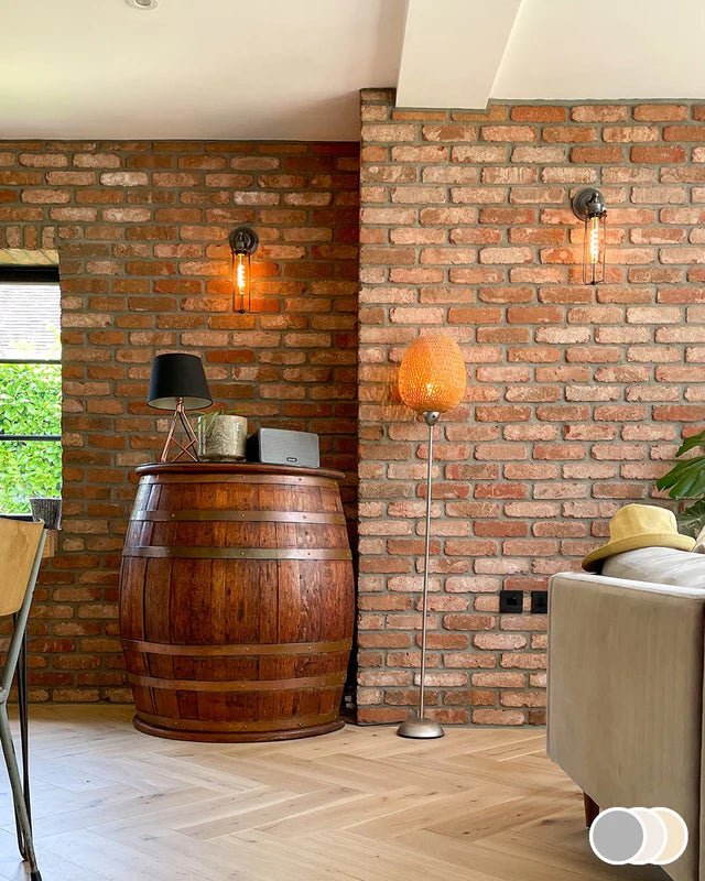 The Brick Tile Company Brick Slip Blend 1 Rustic Brown - Pack of 35 - Trusted Building Supplies