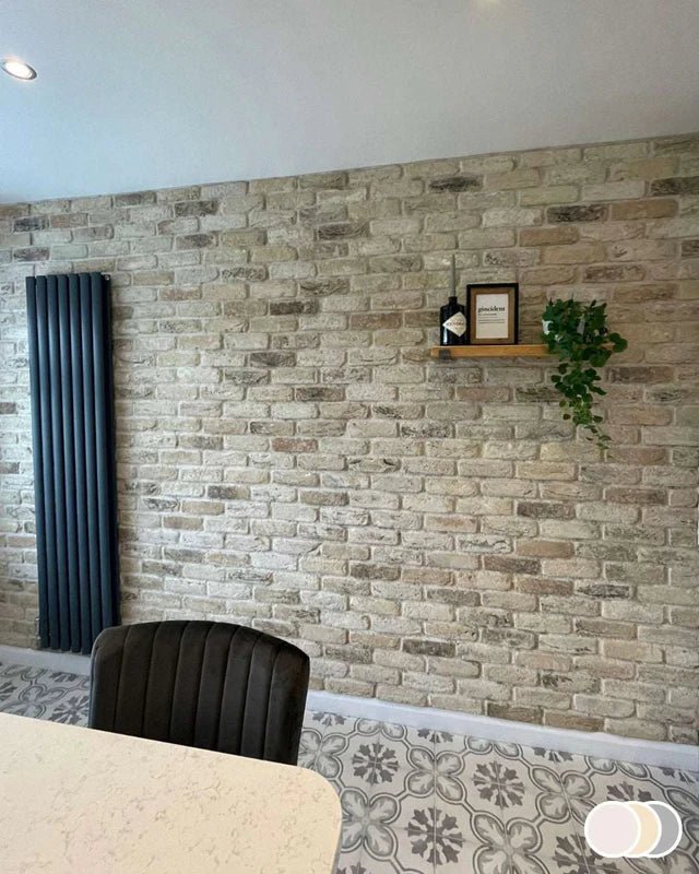 The Brick Tile Company Brick Slip Blend 10 Cream Blend - Pack of 35 - Trusted Building Supplies