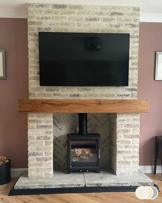 The Brick Tile Company Brick Slip Blend 10 Cream Blend - Pack of 35 - Trusted Building Supplies