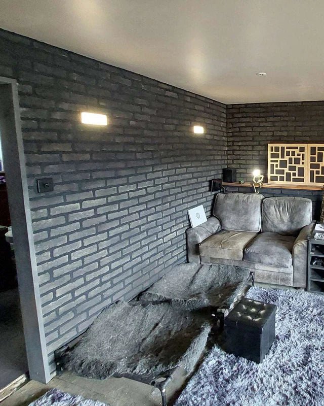 The Brick Tile Company Brick Slip Blend 109 Charcoal Grey - Pack of 35 - Trusted Building Supplies