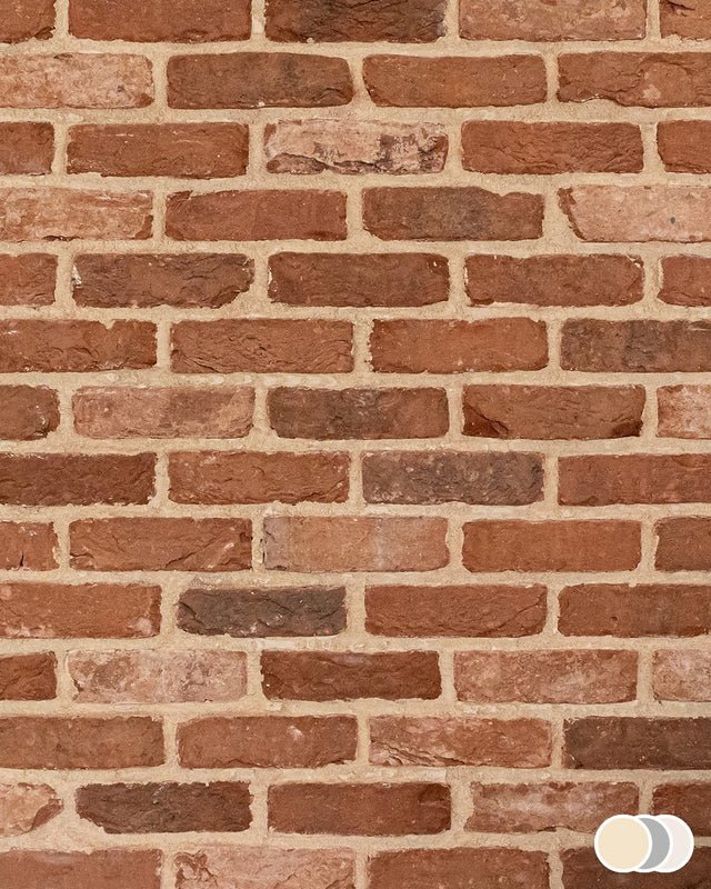 The Brick Tile Company Brick Slip Blend 3 Deep Red - Pack of 35 - Trusted Building Supplies