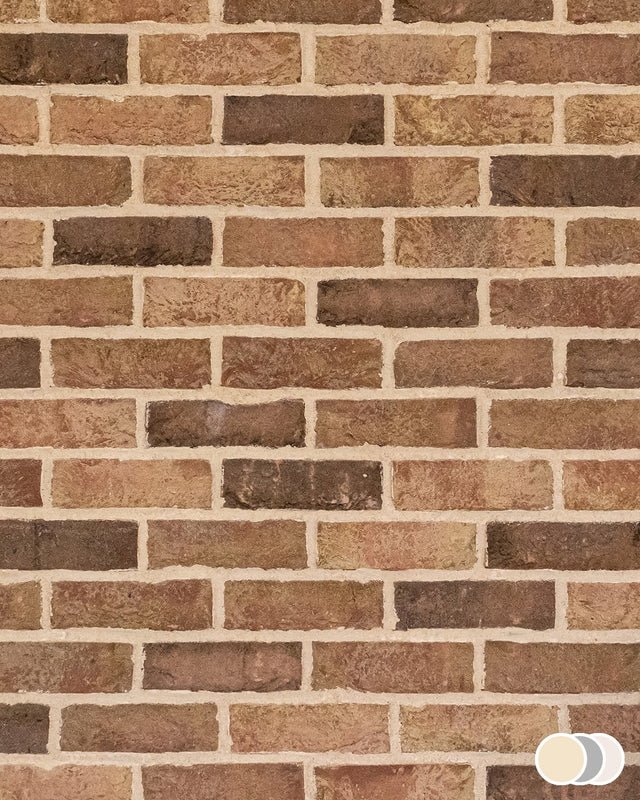 The Brick Tile Company Brick Slip Blend 32 Classic Brown - Pack of 35 - Trusted Building Supplies
