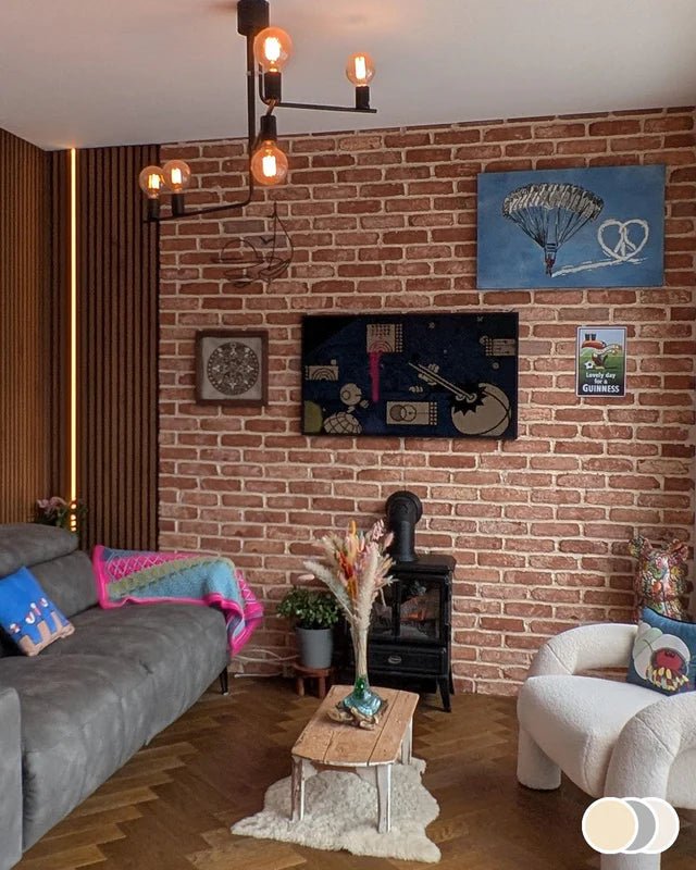 The Brick Tile Company Brick Slip Blend 5 Light Red - Pack of 35 - Trusted Building Supplies