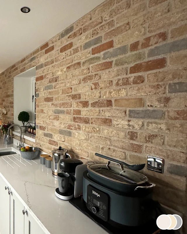 The Brick Tile Company Brick Slip Blend 6 Orange Buff - Pack of 35 - Trusted Building Supplies