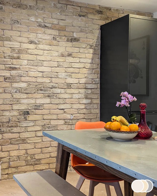 The Brick Tile Company Brick Slip Blend 7 Weathered Yellow - Pack of 35 - Trusted Building Supplies