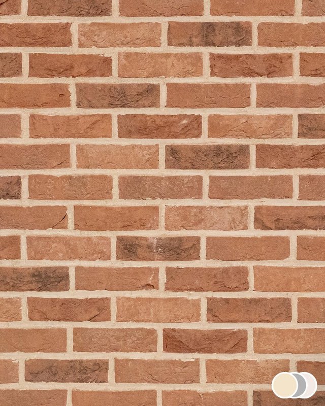 The Brick Tile Company Brick Slip Blend 89 Orange Brown - Pack of 35 - Trusted Building Supplies