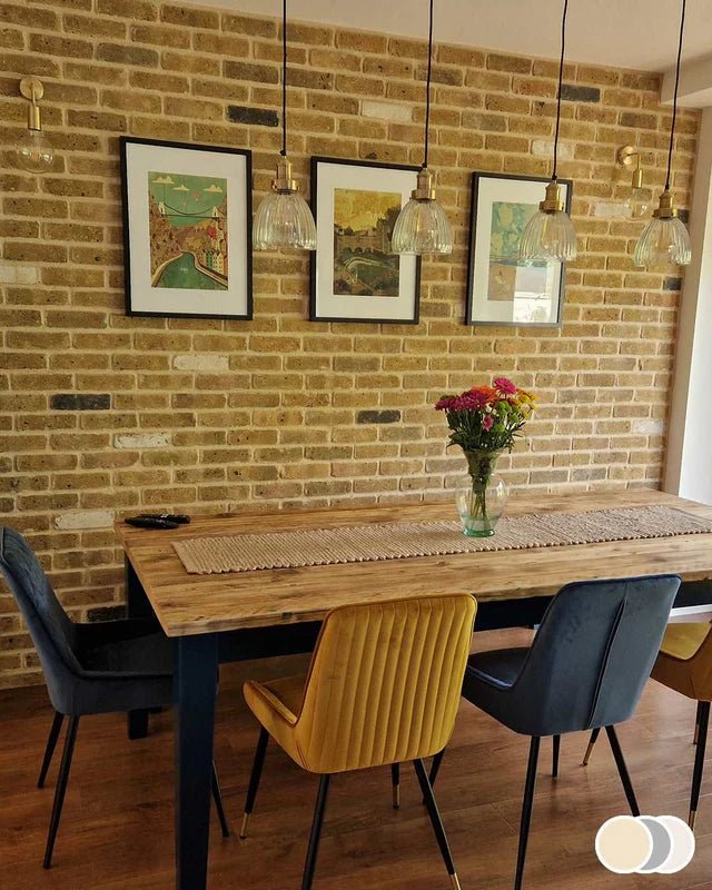 The Brick Tile Company Brick Slip Blend 9 Bold Yellow - Pack of 35 - Trusted Building Supplies