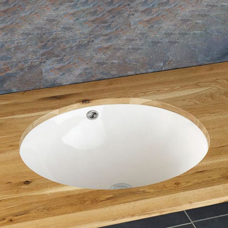 Tirso White Ceramic Oval Basin 465mm x 380mm - Trusted Building Supplies