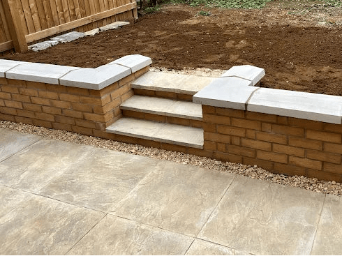 Twice Weathered Concrete Coping Stone Grey - 500mm x 600mm - Trusted Building Supplies