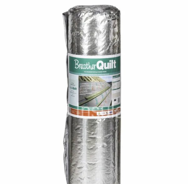 YBS BreatherQuilt 2 - in - 1 Breathable & Multifoil Insulation Roll - 1.2m x 10m - Trusted Building Supplies