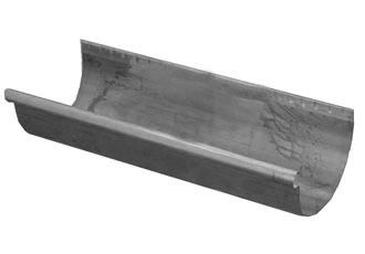Zinc Gutta 125mm Half Round Natural Zinc Gutter - 2.4m - Trusted Building Supplies