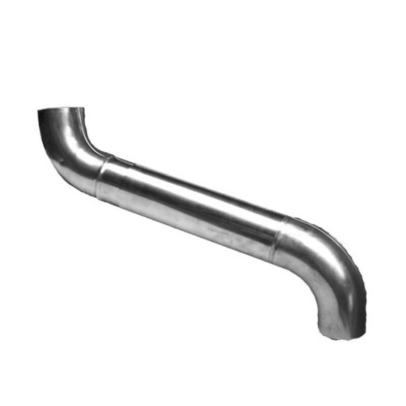 Zinc Gutta 80mm Round Natural Zinc Swan Neck Kit - Trusted Building Supplies