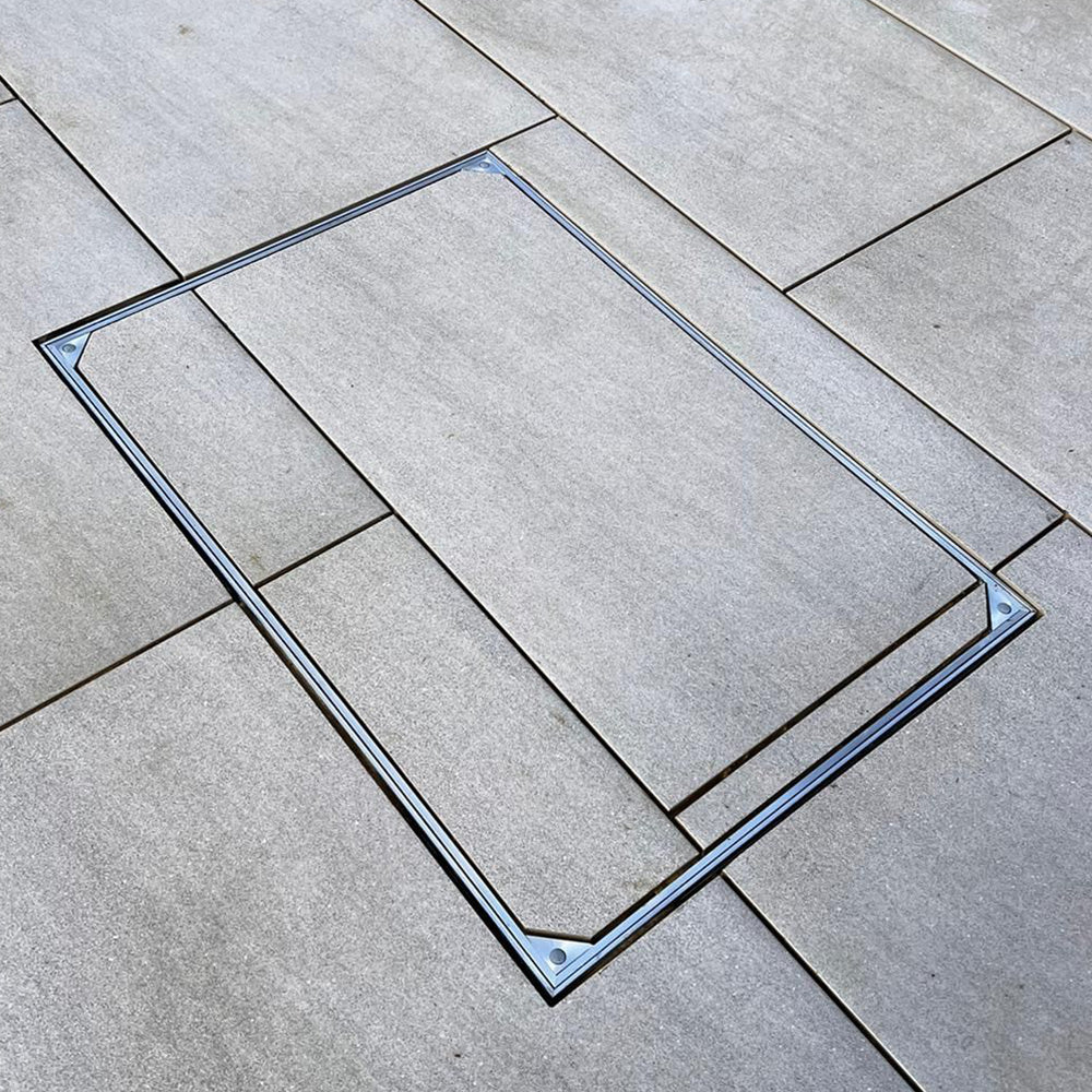 Alusthetic Double Sealed Aluminium Recessed Access Manhole Cover & Frame - 900mm x 600mm