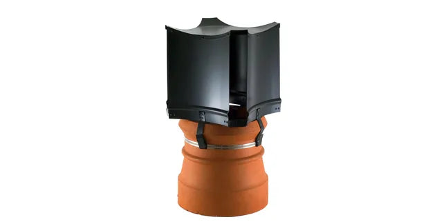 Brewer Aerodyne Anti-Downdraught Solid Fuel Chimney Cowl with Strap Fixing