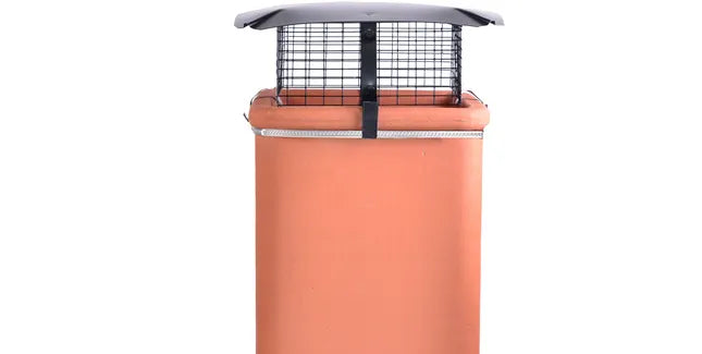 Brewer Square Gas Chimney Birdguard with Rain Cap