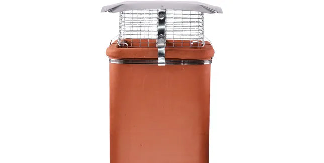 Brewer Square Gas Chimney Birdguard with Rain Cap