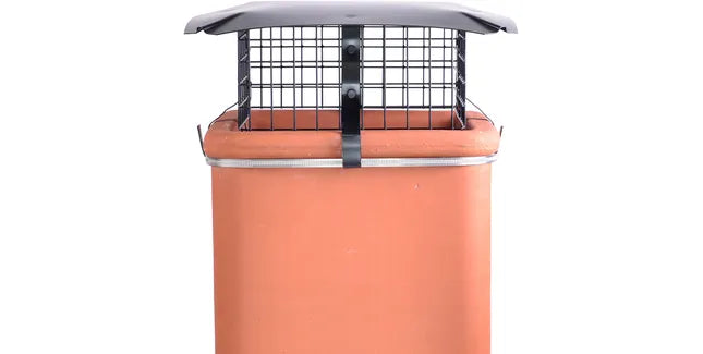 Brewer Square Solid Fuel Chimney Birdguard with Rain Cap