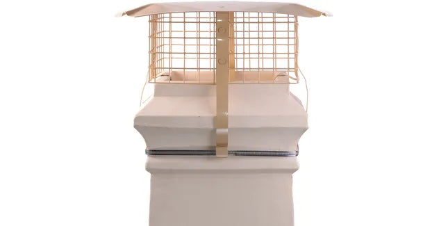 Brewer Square Solid Fuel Chimney Birdguard with Rain Cap