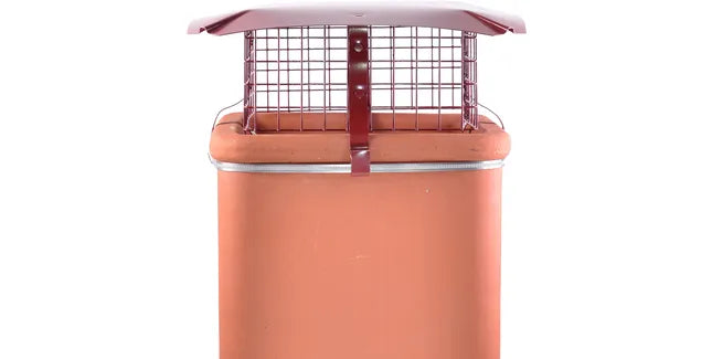 Brewer Square Solid Fuel Chimney Birdguard with Rain Cap
