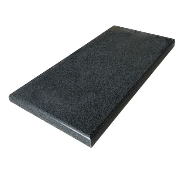 Castle Charcoal Black Granite Coping Stone End Piece - 300mm x 600mm