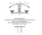 Corotherm Brown Glazing Bar Cap & Base with End Cap