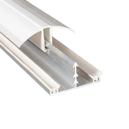 Corotherm White Glazing Bar Cap & Base with End Cap