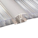 Corotherm White Glazing Bar Cap & Base with End Cap