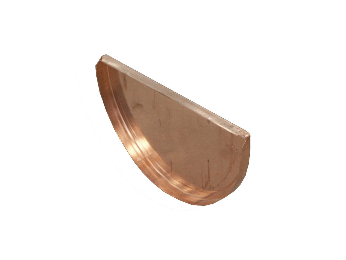 Coppa Gutta 125mm Half Round Copper Gutter Stop End