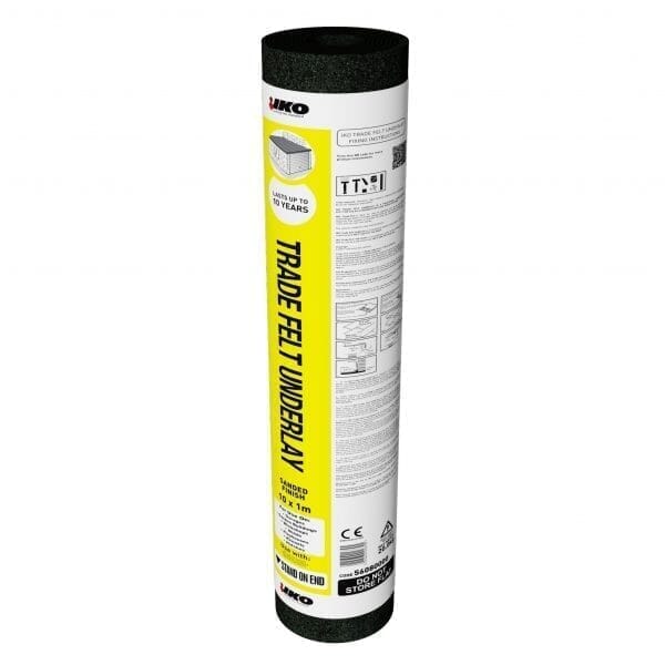 IKO Trade Felt Underlay for Bitumen Roof Shingles 10m x 1m