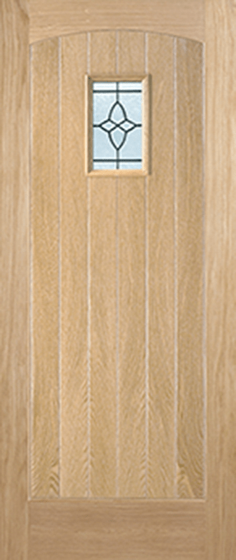 LPD Cottage 1L Unfinished Oak Glazed External Front Door - Trusted Building Supplies