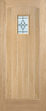 LPD Cottage 1L Unfinished Oak Glazed External Front Door - Trusted Building Supplies