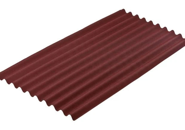 Onduline Red Corrugated Bitumen Roofing Sheet - 2000mm x 950mm