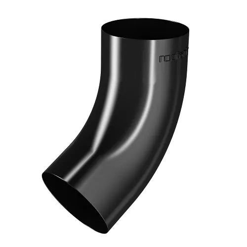 RoofArt 87mm Round Black Steel 60 Degree Pipe Bend