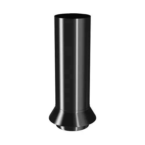 RoofArt 87mm Round Black Steel Downpipe Connector