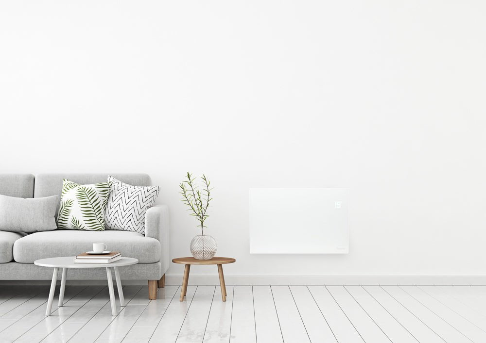 ThermoSphere Flat Glass Panel Heater 1500W - White - Trusted Building Supplies