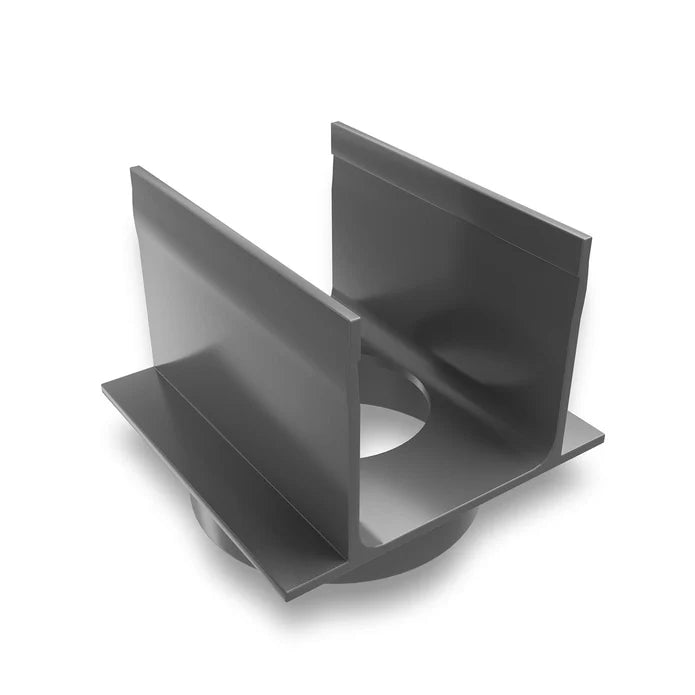 Alusthetic Threshold Channel Connection Part with Vertical Outlet