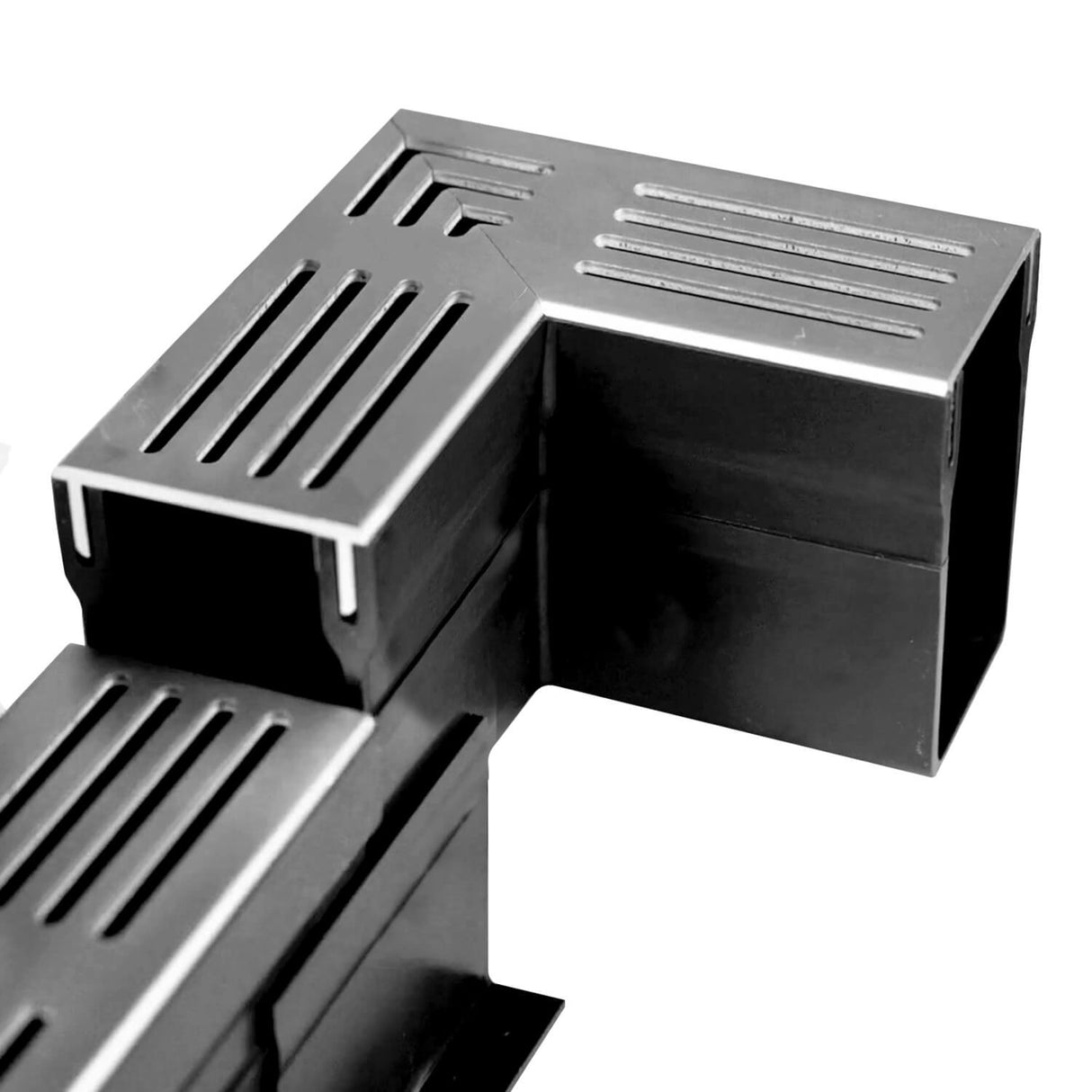 Alusthetic Threshold Channel Drain Corner with Aluminium Grating