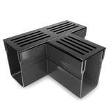 Alusthetic Threshold Channel Drain T-Section with Aluminium Grating