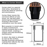 Alusthetic Threshold Channel Drain with CorTen Steel Grating - 1000mm - Trusted Building Supplies