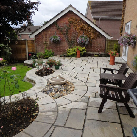 Bowland Stone Cathedral Weathered Moss Concrete Paving Slabs - Trusted Building Supplies