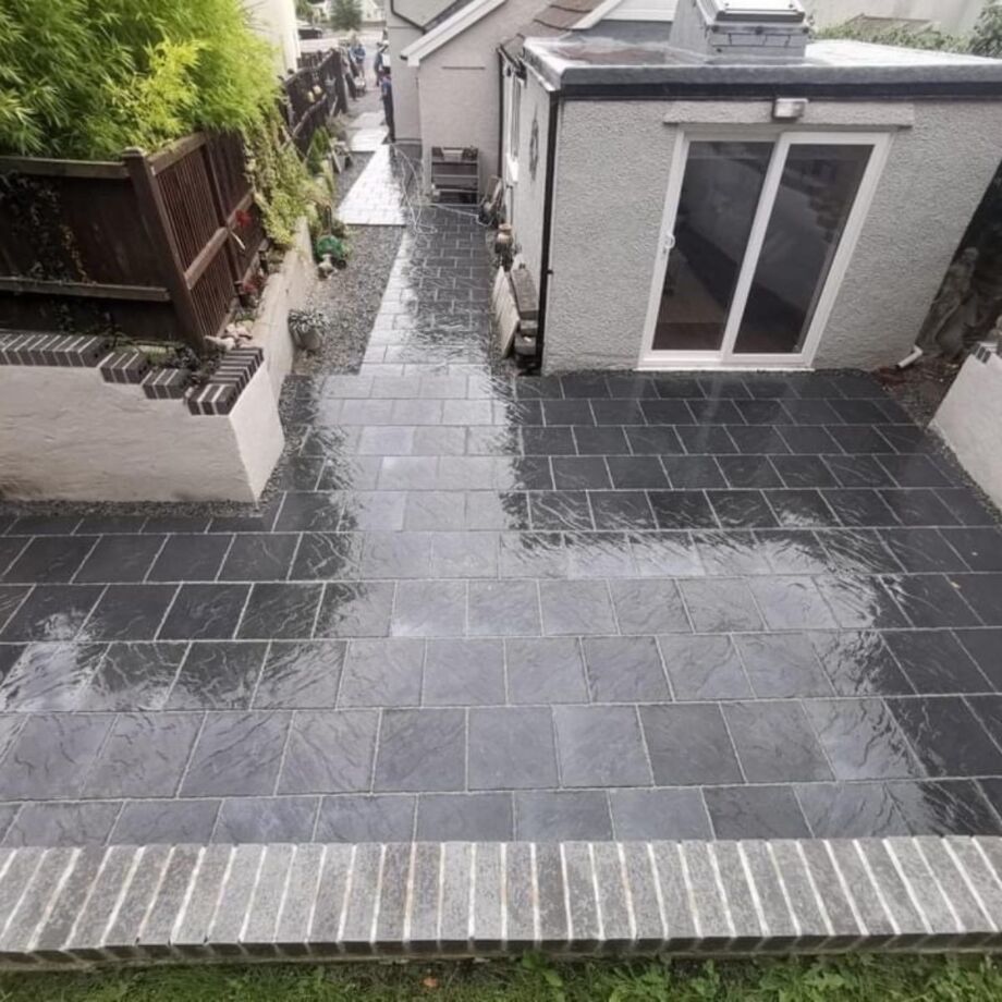 Bowland Stone Windsor Riven Welsh Slate Concrete Paving Slabs - Trusted Building Supplies