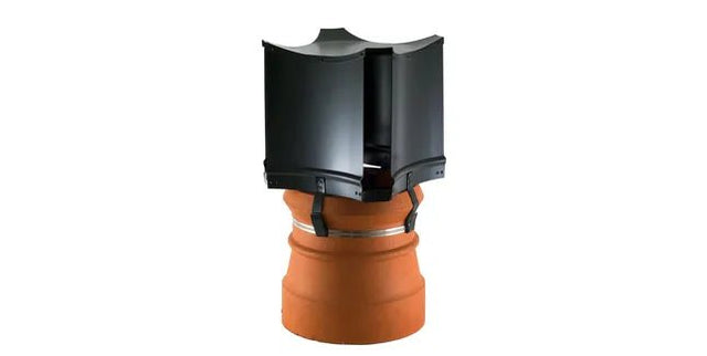 Brewer Aerodyne Anti - Downdraught Solid Fuel Chimney Cowl with Strap Fixing - Trusted Building Supplies