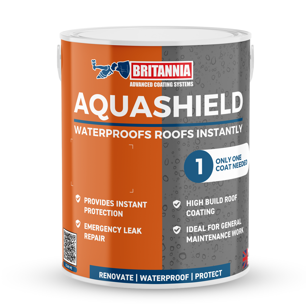Britannia Paints Aquashield instant waterproof roof coating