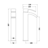 Cascade Matt Black Tall Mono Basin Mixer Tap - Trusted Building Supplies