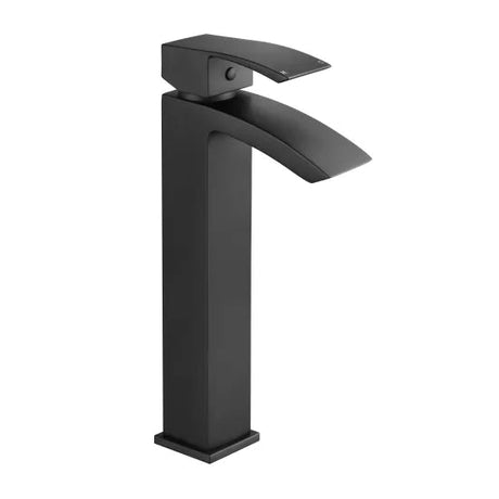 Cascade Matt Black Tall Mono Basin Mixer Tap - Trusted Building Supplies