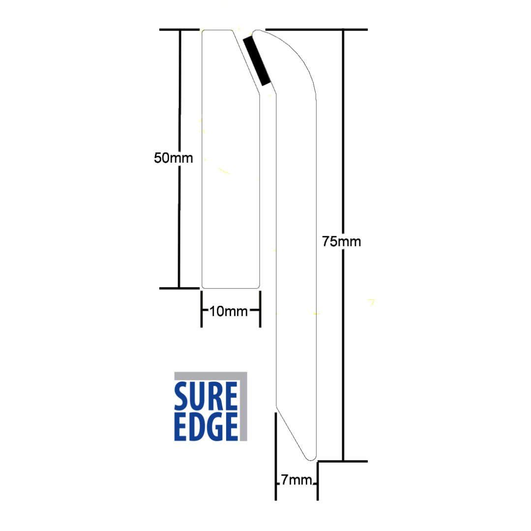 ClassicBond EPDM Sure Edge Gutter Drip Roof Trim - 2m - Trusted Building Supplies
