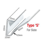 Continuous Dry Verge S Type for Slate Tiles - 5m - Trusted Building Supplies