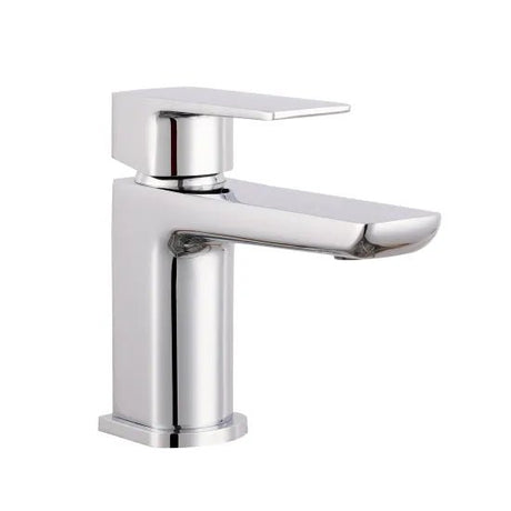 Contour Chrome Mono Basin Mixer Tap with Push Button Waste - Trusted Building Supplies